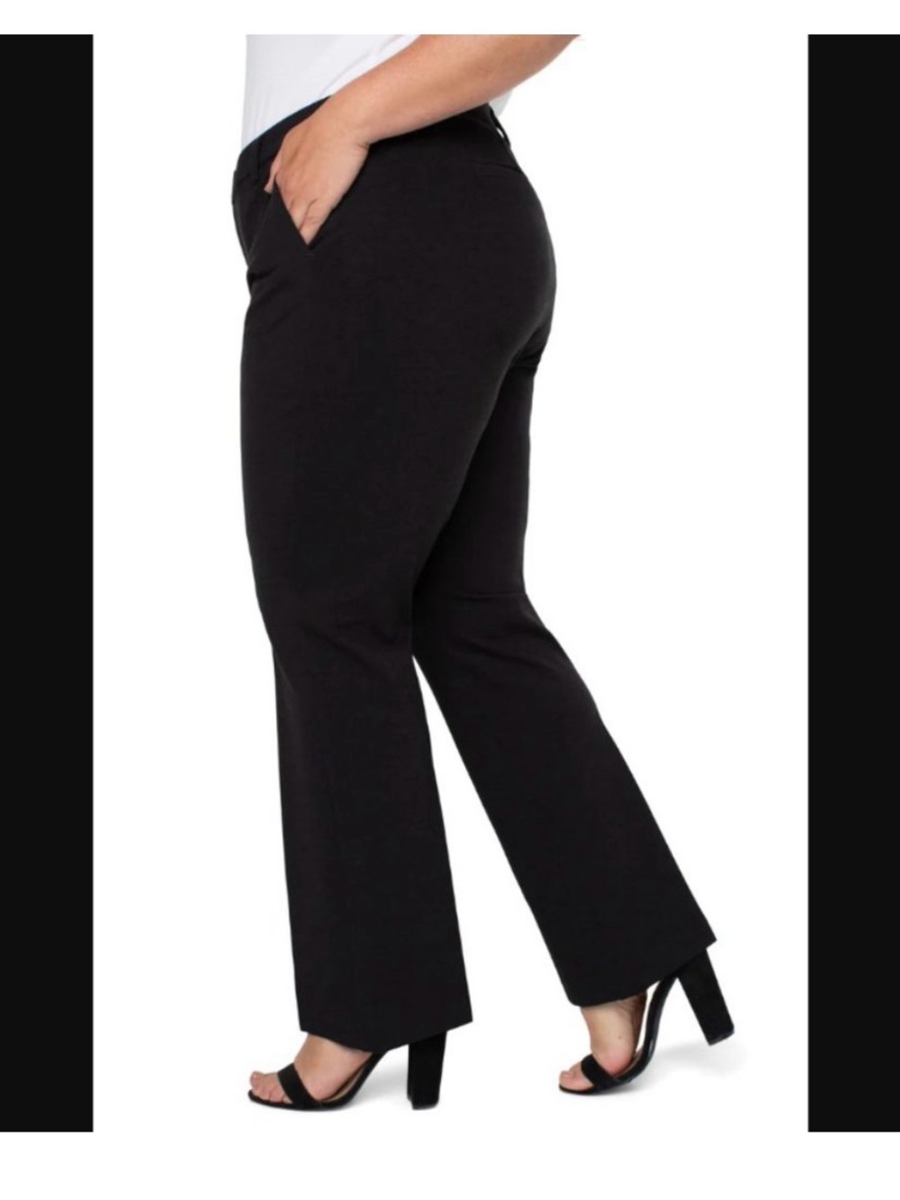 NWT Liverpool Plus Kelsey Flare Trouser in Black Size 18 W